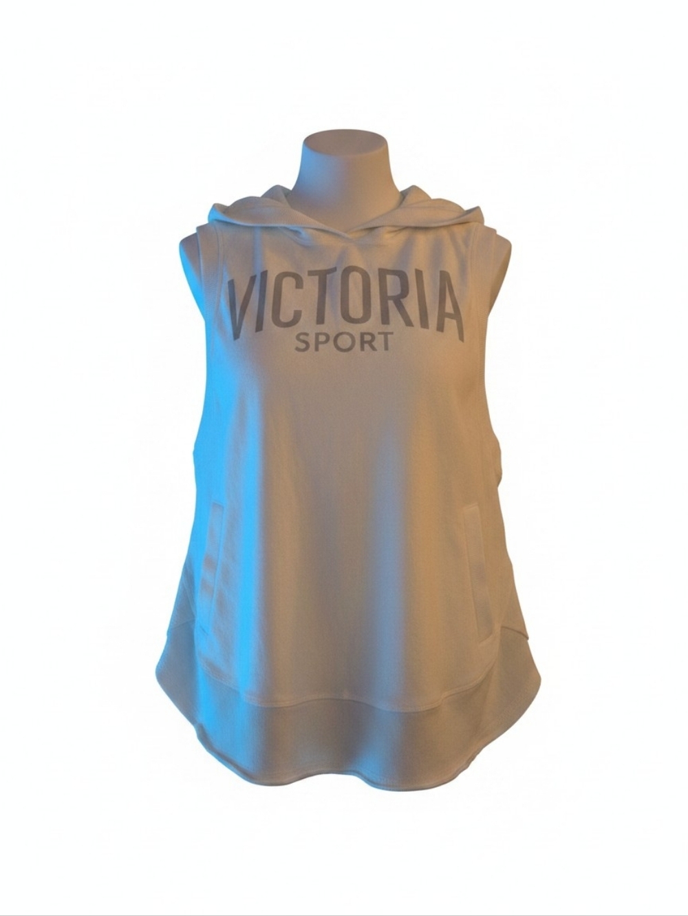 Victoria's Sport white sleeveless hoodie in size xs